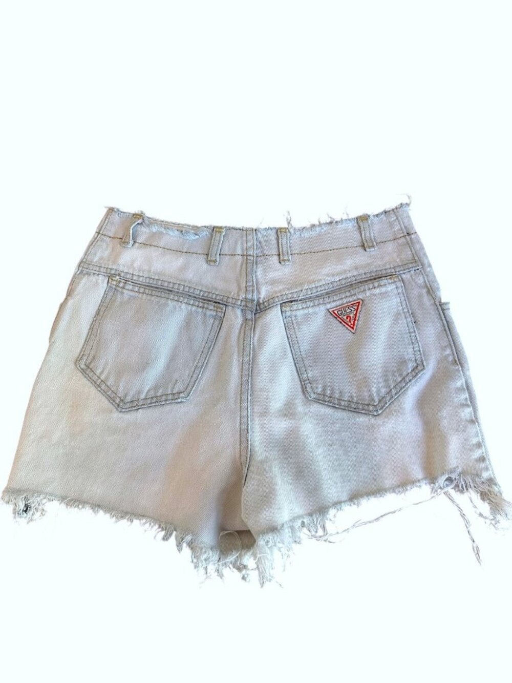 Vintage Guess Georges Marciano Light Blue High Rise Cutoff Denim Shorts Size 31 - Picture 3 of 5